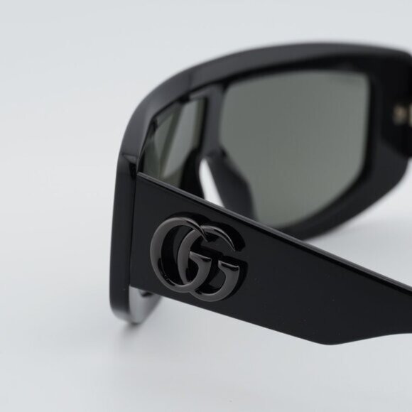 Gucci GG1950S 001 Sunglasses Black Shield Frame, Grey Lenses main image 6